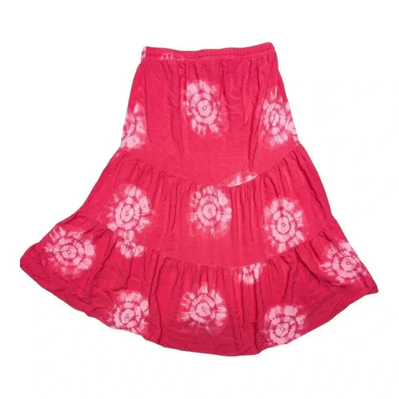 Knox Rose Dark Pink Women's Boho Skirt High Low Tie Dye size Medium - Picture 6 of 6